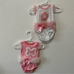 Swiggles Baby Girl Onesies, Size 0 - 3 Months